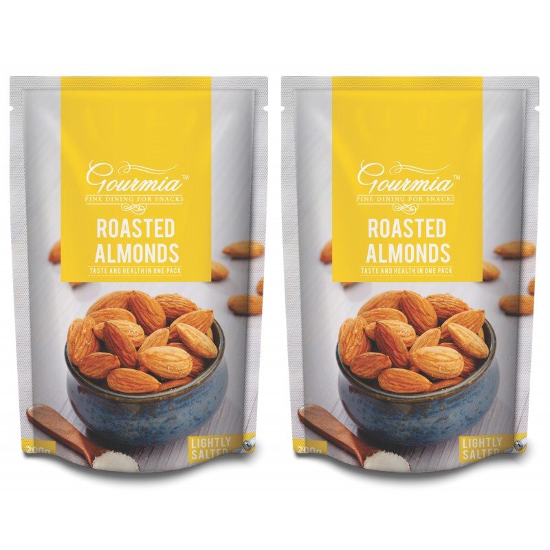 Gourmia Roasted Almond Lightly Salted 400g (200g x 2) – Gourmia India