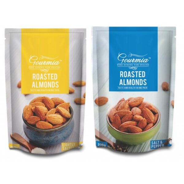 Gourmia Roasted Almonds Salt & pepper + Lightly Salted Combo 400g (200g ...